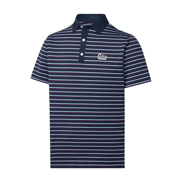 Foot Joy Men's Stretch Lisle Pinstripe Golf Shirt - Foot Joy Men's Stretch Lisle Pinstripe Golf Shirt - Image 9 of 16