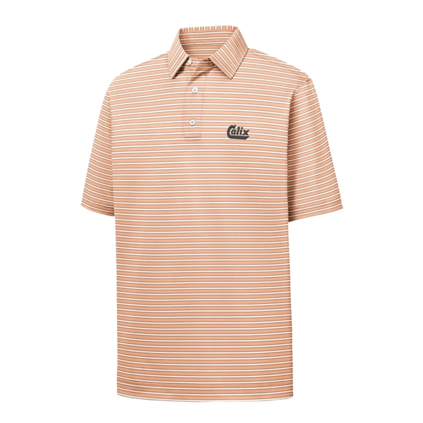 Foot Joy Men's Stretch Lisle Pinstripe Golf Shirt - Foot Joy Men's Stretch Lisle Pinstripe Golf Shirt - Image 11 of 16