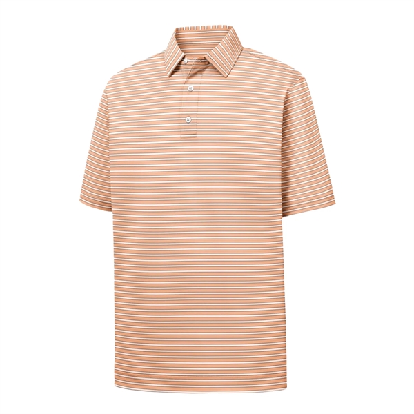 Foot Joy Men's Stretch Lisle Pinstripe Golf Shirt - Foot Joy Men's Stretch Lisle Pinstripe Golf Shirt - Image 12 of 16