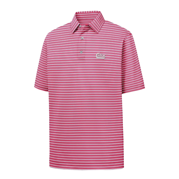 Foot Joy Men's Stretch Lisle Pinstripe Golf Shirt - Foot Joy Men's Stretch Lisle Pinstripe Golf Shirt - Image 13 of 16