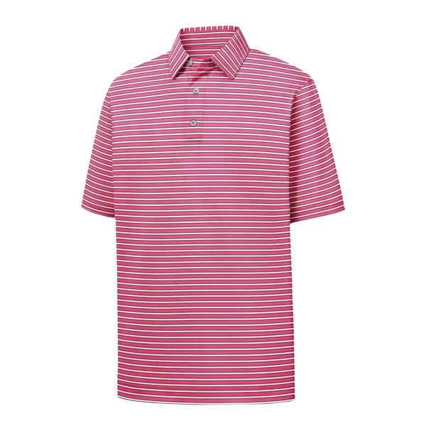 Foot Joy Men's Stretch Lisle Pinstripe Golf Shirt - Foot Joy Men's Stretch Lisle Pinstripe Golf Shirt - Image 14 of 16