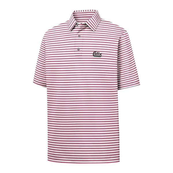 Foot Joy Men's Stretch Lisle Pinstripe Golf Shirt - Foot Joy Men's Stretch Lisle Pinstripe Golf Shirt - Image 15 of 16