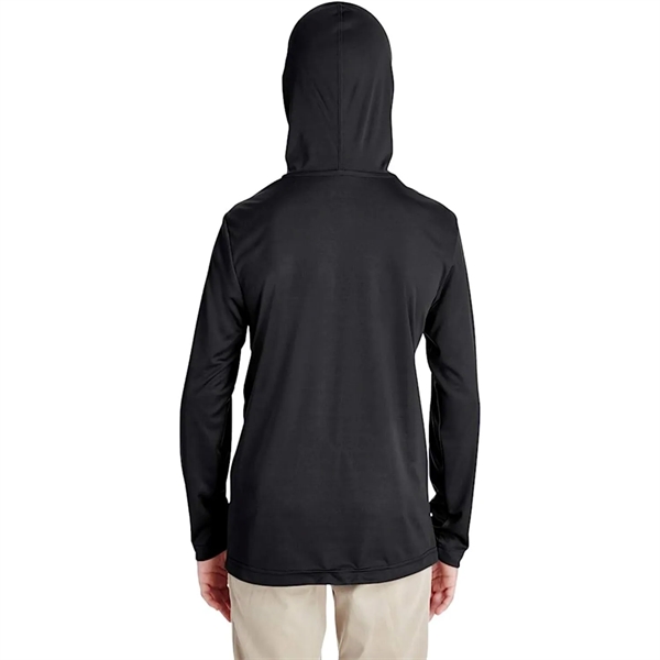 REPREVE® - Youth rPET Performance Hoodie T-Shirt - REPREVE® - Youth rPET Performance Hoodie T-Shirt - Image 3 of 12