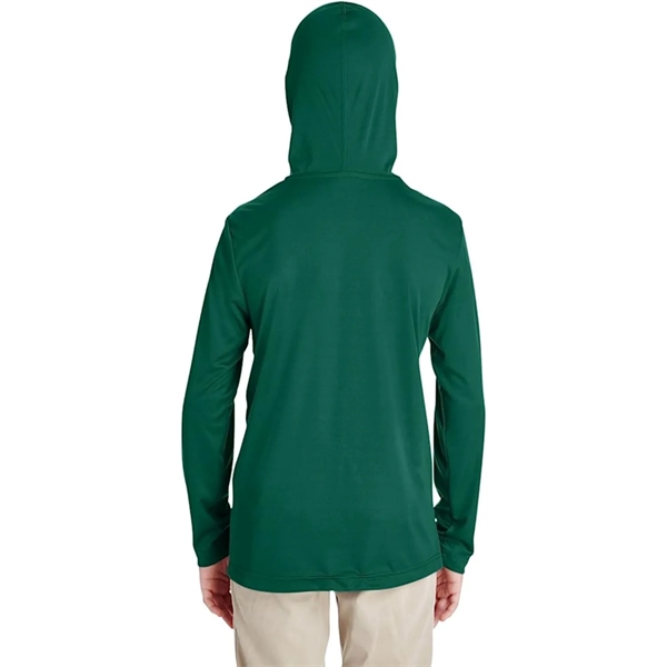 REPREVE® - Youth rPET Performance Hoodie T-Shirt - REPREVE® - Youth rPET Performance Hoodie T-Shirt - Image 1 of 12