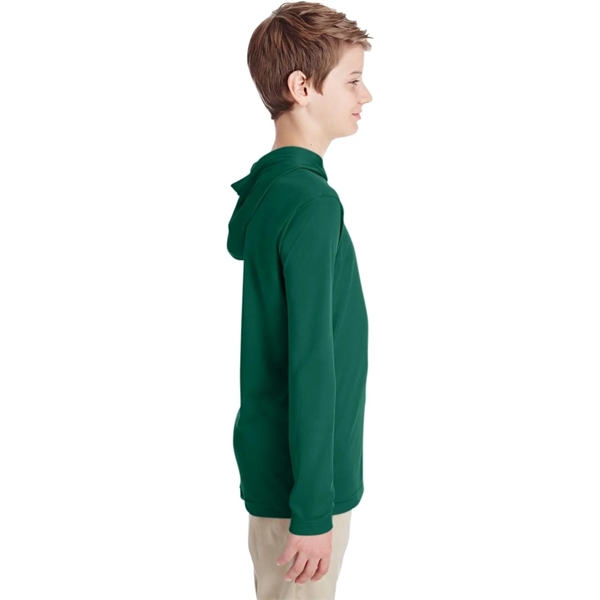 REPREVE® - Youth rPET Performance Hoodie T-Shirt - REPREVE® - Youth rPET Performance Hoodie T-Shirt - Image 2 of 12