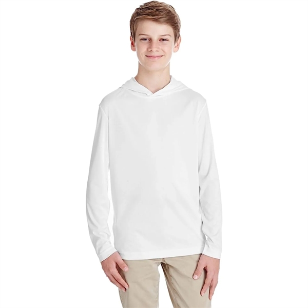 REPREVE® - Youth rPET Performance Hoodie T-Shirt - REPREVE® - Youth rPET Performance Hoodie T-Shirt - Image 12 of 12