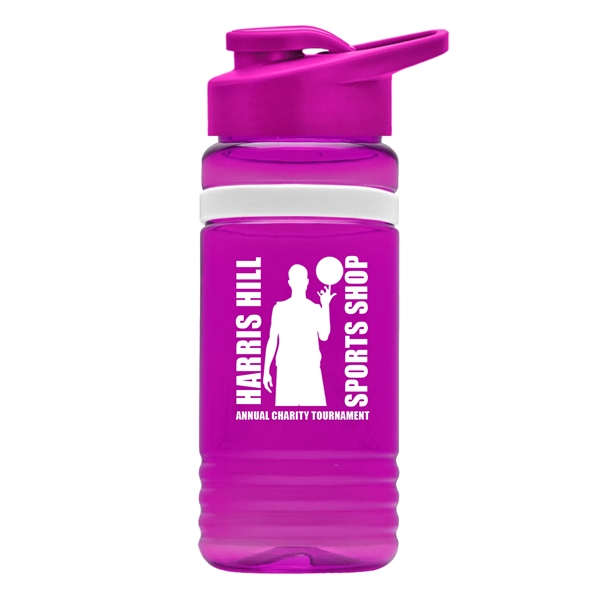 20 Oz. Stripe Bottle with Drink-thru Lid - 20 Oz. Stripe Bottle with Drink-thru Lid - Image 5 of 8