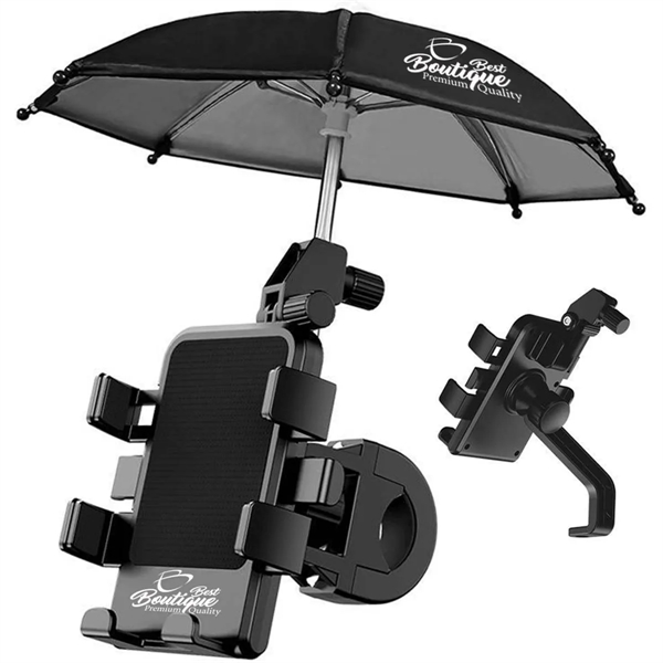 Adjustable Height Motorcycle Phone Holder with Umbrella - Adjustable Height Motorcycle Phone Holder with Umbrella - Image 0 of 3