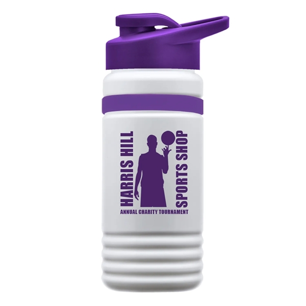 20 Oz. Stripe Bottle with Drink-thru Lid - 20 Oz. Stripe Bottle with Drink-thru Lid - Image 7 of 8