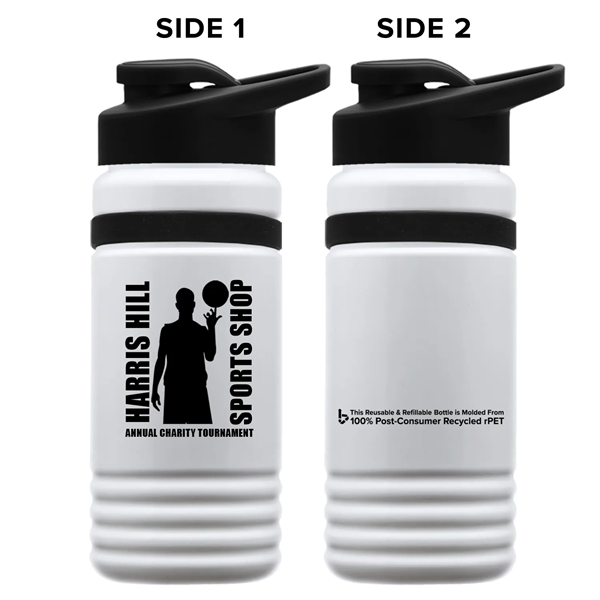 20 Oz. Stripe Bottle with Drink-thru Lid - 20 Oz. Stripe Bottle with Drink-thru Lid - Image 8 of 8