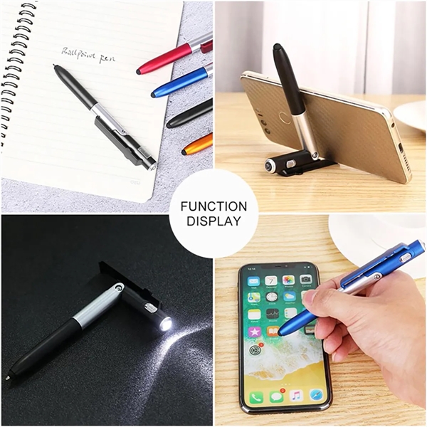 LED Phone Holder Touch Screen Capacitive Ballpoint Pens - LED Phone Holder Touch Screen Capacitive Ballpoint Pens - Image 1 of 4