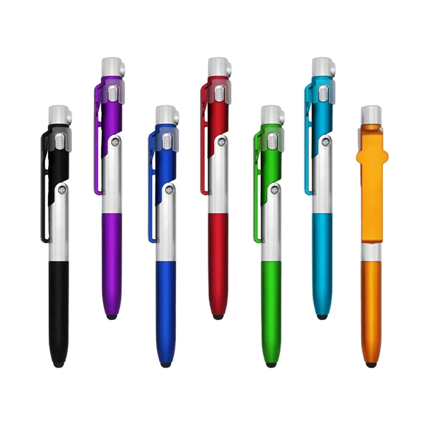 LED Phone Holder Touch Screen Capacitive Ballpoint Pens - LED Phone Holder Touch Screen Capacitive Ballpoint Pens - Image 4 of 4