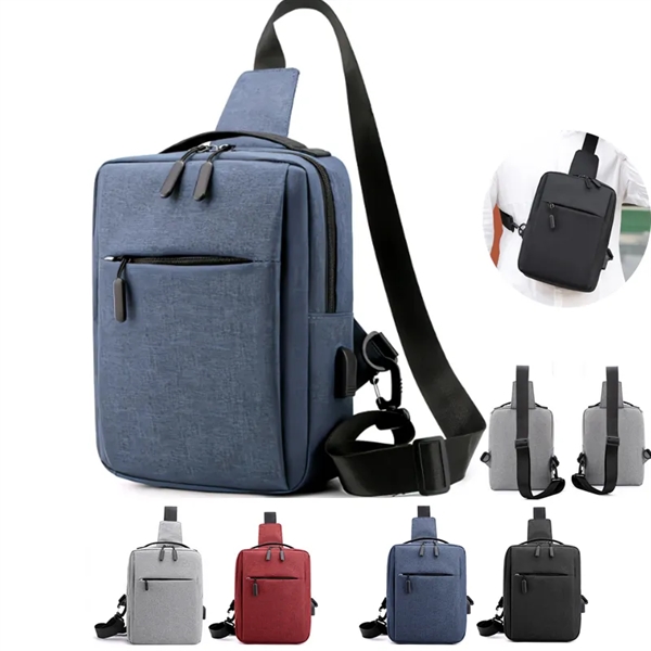 Waterproof Crossbody Bag With USB Charging Port - Waterproof Crossbody Bag With USB Charging Port - Image 0 of 4