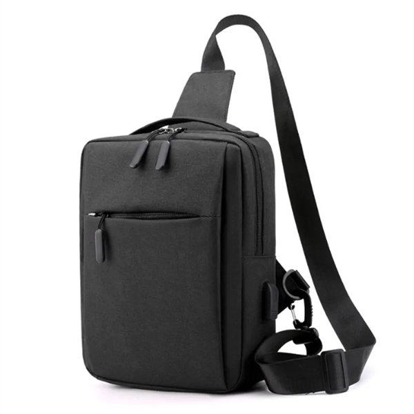 Waterproof Crossbody Bag With USB Charging Port - Waterproof Crossbody Bag With USB Charging Port - Image 2 of 4