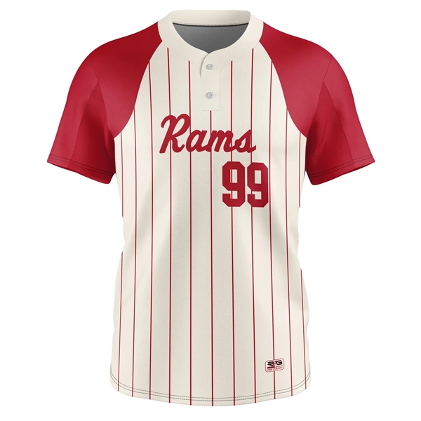 Full Dye Sub Baseball/Softball Two Button Jersey - Pro-Line - Full Dye Sub Baseball/Softball Two Button Jersey - Pro-Line - Image 2 of 5