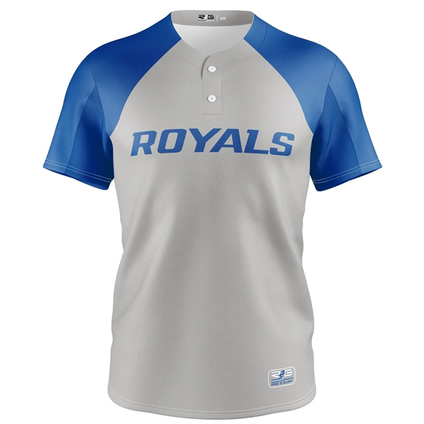 Full Dye Sub Baseball/Softball Two Button Jersey - Pro-Line - Full Dye Sub Baseball/Softball Two Button Jersey - Pro-Line - Image 4 of 5