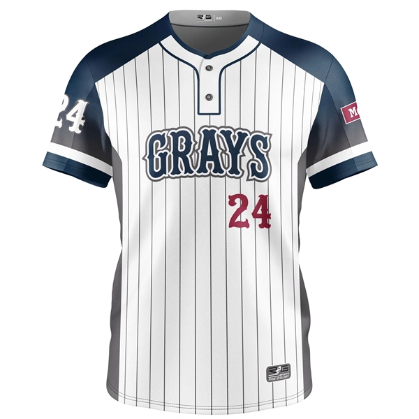 Full Dye Sub Baseball/Softball Two Button Jersey - Pro-Line - Full Dye Sub Baseball/Softball Two Button Jersey - Pro-Line - Image 2 of 5