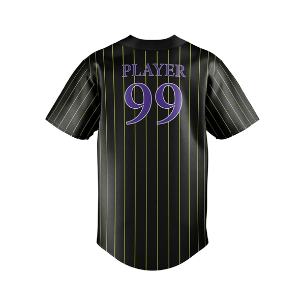 Sublimated Baseball/Softball Full Button Short Sleeve - Sublimated Baseball/Softball Full Button Short Sleeve - Image 1 of 5