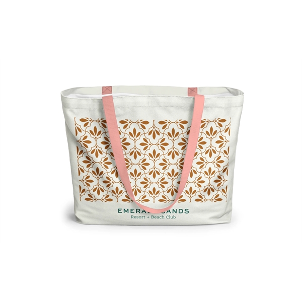 Full Color Recycled Canvas Large Tote - Full Color Recycled Canvas Large Tote - Image 1 of 7