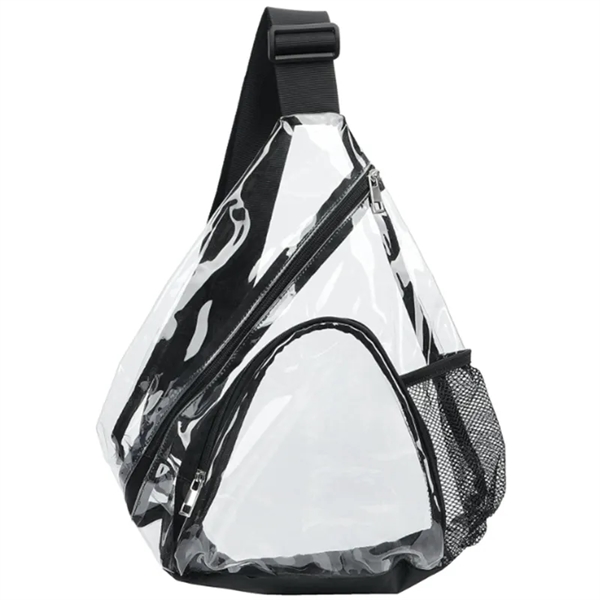 Clear PVC Crossbody Bag With Adjustable Strap - Clear PVC Crossbody Bag With Adjustable Strap - Image 2 of 5