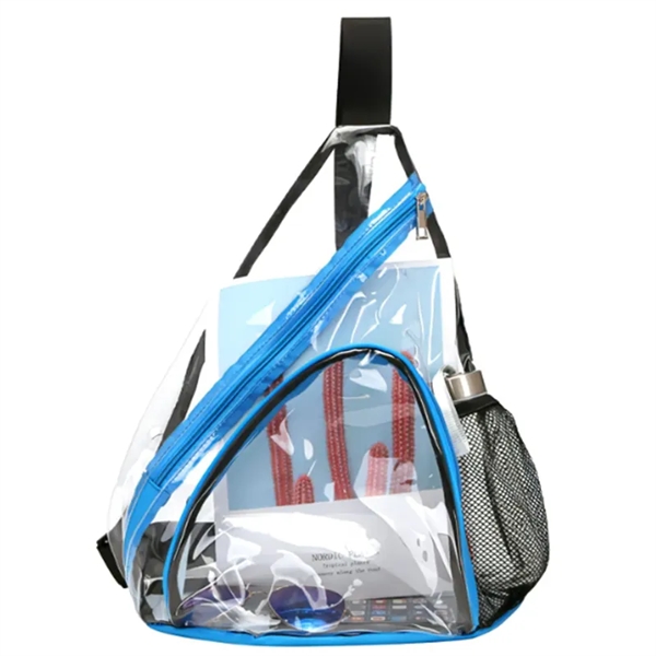 Clear PVC Crossbody Bag With Adjustable Strap - Clear PVC Crossbody Bag With Adjustable Strap - Image 3 of 5