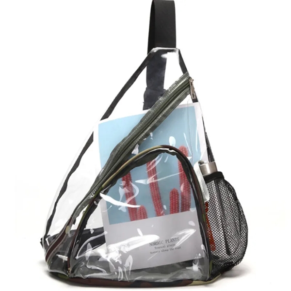 Clear PVC Crossbody Bag With Adjustable Strap - Clear PVC Crossbody Bag With Adjustable Strap - Image 5 of 5