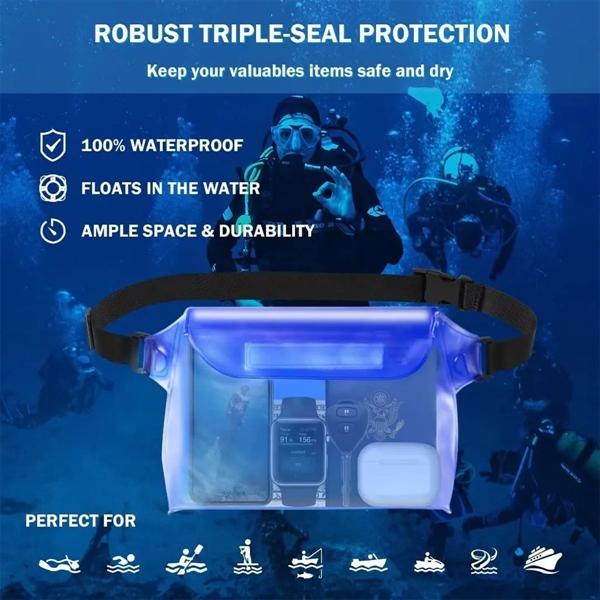 Waterproof Phone Pouch with Waist Pack Strap - Waterproof Phone Pouch with Waist Pack Strap - Image 1 of 3