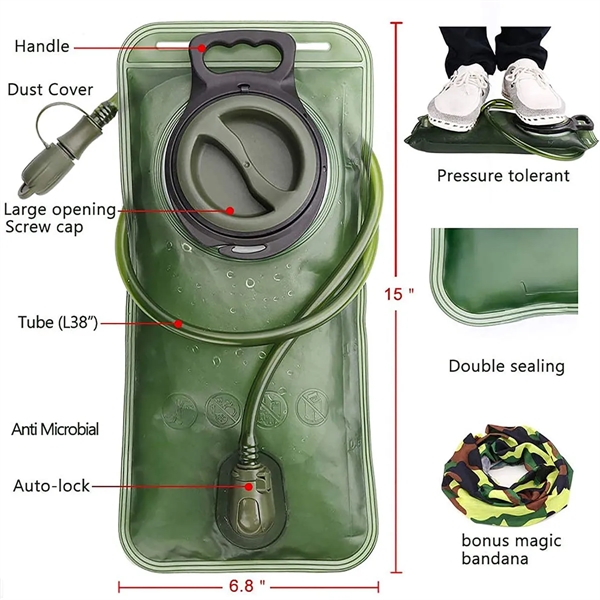 Water Bladder Hiking Backpack Reservoir Storage Bag - Water Bladder Hiking Backpack Reservoir Storage Bag - Image 1 of 6
