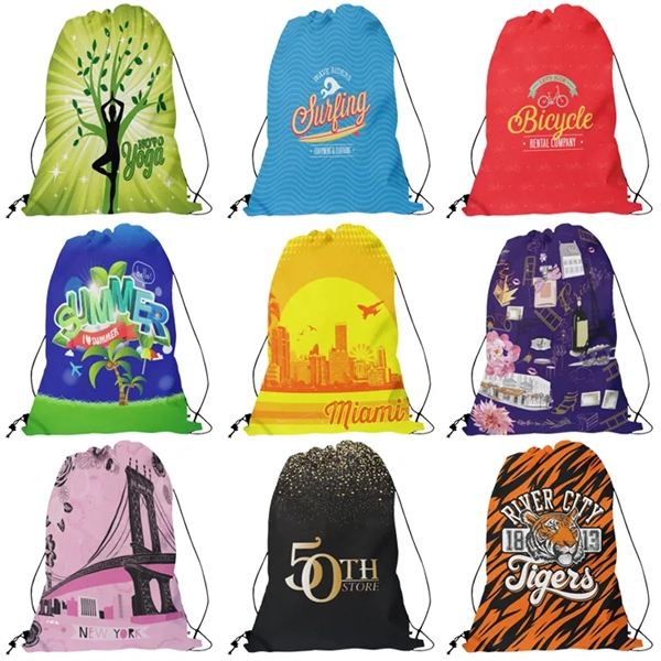 Custom Thin Cord Drawstring Backpack - Custom Thin Cord Drawstring Backpack - Image 0 of 10