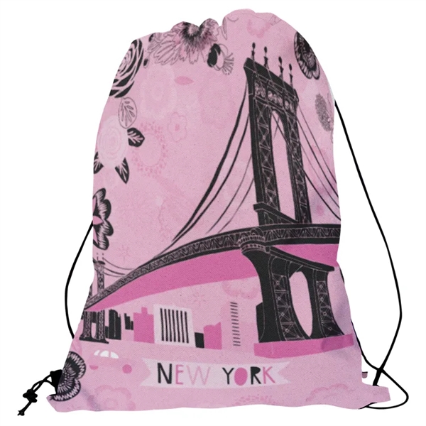 Custom Thin Cord Drawstring Backpack - Custom Thin Cord Drawstring Backpack - Image 3 of 10
