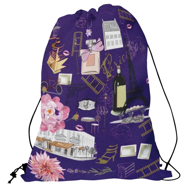 Custom Thin Cord Drawstring Backpack - Custom Thin Cord Drawstring Backpack - Image 7 of 10
