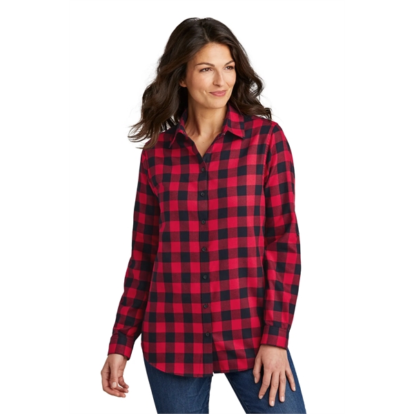 Port Authority Women's Plaid Flannel Tunic . - Port Authority Women's Plaid Flannel Tunic . - Image 23 of 32