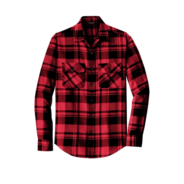 Port Authority Plaid Flannel Shirt. - Port Authority Plaid Flannel Shirt. - Image 17 of 47