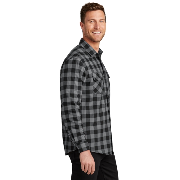 Port Authority Plaid Flannel Shirt. - Port Authority Plaid Flannel Shirt. - Image 25 of 47