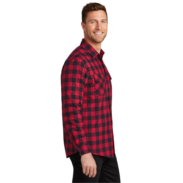 Port Authority Plaid Flannel Shirt. - Port Authority Plaid Flannel Shirt. - Image 40 of 47