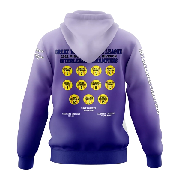 Full Dye Sub Hoodie - Adult/Youth - Full Dye Sub Hoodie - Adult/Youth - Image 3 of 5