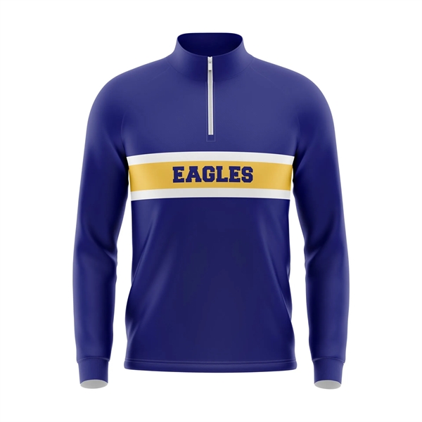 Full Dye Sub 1/4 Zip Pullover - Adult/Youth - Full Dye Sub 1/4 Zip Pullover - Adult/Youth - Image 4 of 5