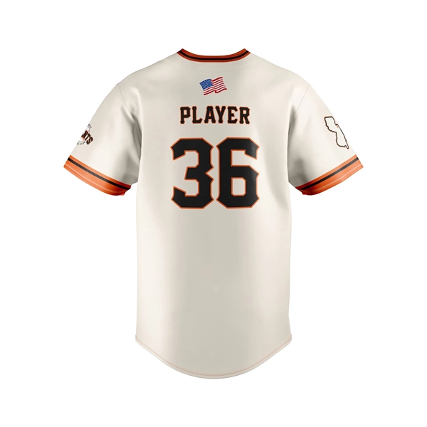 Sublimated Baseball/Softball Faux Full Button Short Sleeve - Sublimated Baseball/Softball Faux Full Button Short Sleeve - Image 1 of 3