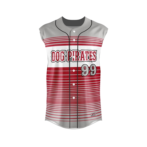 Sublimated Baseball/Softball Faux Full Button Sleeveless - Sublimated Baseball/Softball Faux Full Button Sleeveless - Image 0 of 5