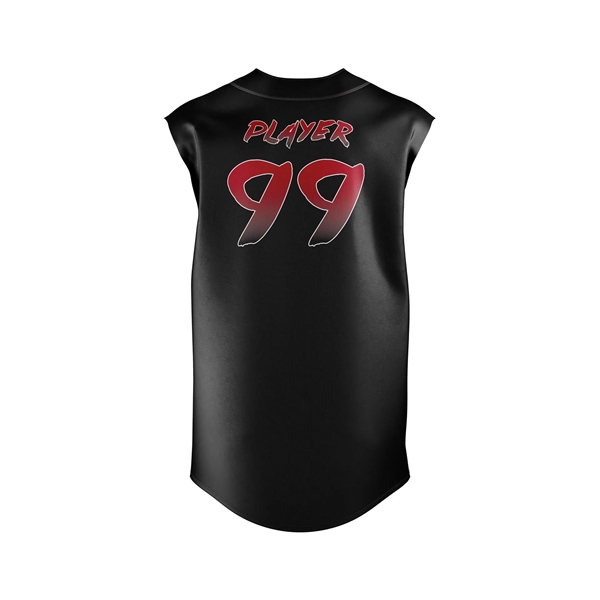 Sublimated Baseball/Softball Faux Full Button Sleeveless - Sublimated Baseball/Softball Faux Full Button Sleeveless - Image 3 of 5