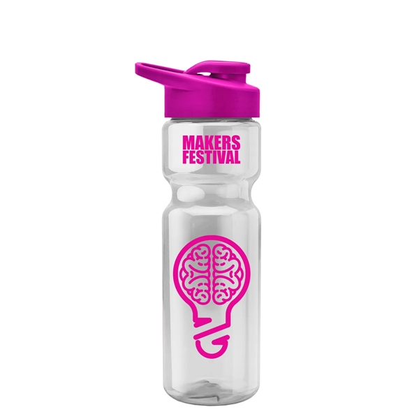 Champion 28 Oz. Transparent Bottle - Drink Thru Lid (Colors) - Champion 28 Oz. Transparent Bottle - Drink Thru Lid (Colors) - Image 9 of 9