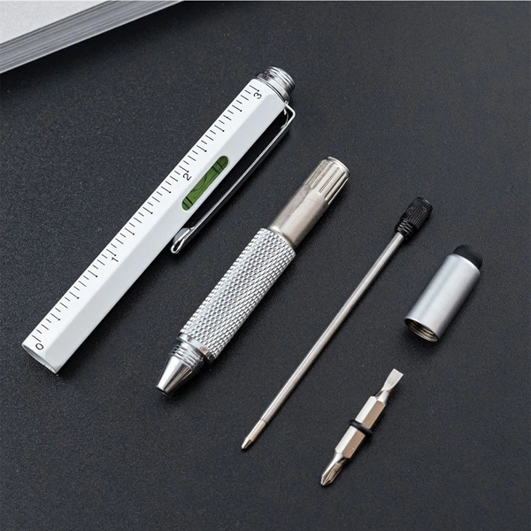 Metal Multi Tool 6-In-1 Stylus Pen - Metal Multi Tool 6-In-1 Stylus Pen - Image 4 of 7