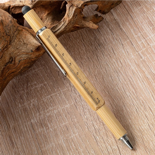 Bamboo Multi Tool Pen 6-In-1 Stylus - Bamboo Multi Tool Pen 6-In-1 Stylus - Image 4 of 4