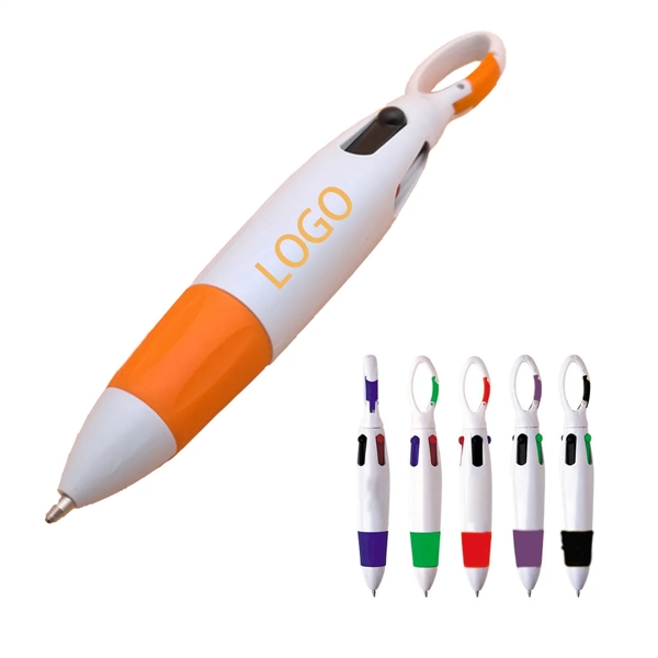 4-Color Carabiners Note-Taking Pen - 4-Color Carabiners Note-Taking Pen - Image 0 of 1
