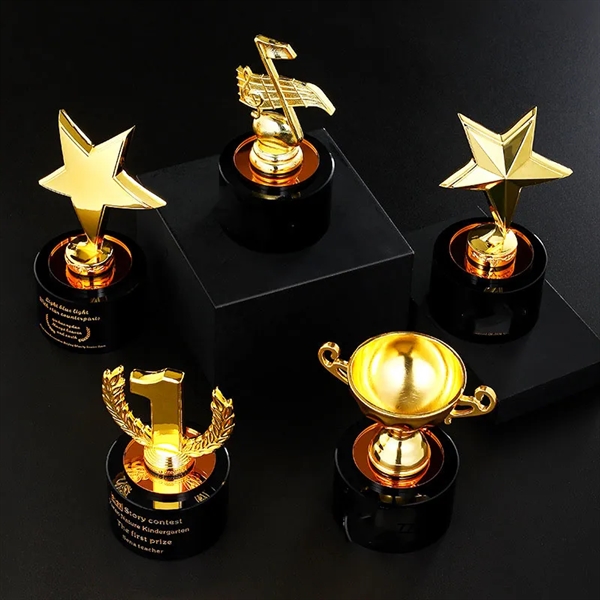 Children's Mini Metal Crystal Trophies Kids' Miniature Award - Children's Mini Metal Crystal Trophies Kids' Miniature Award - Image 3 of 4