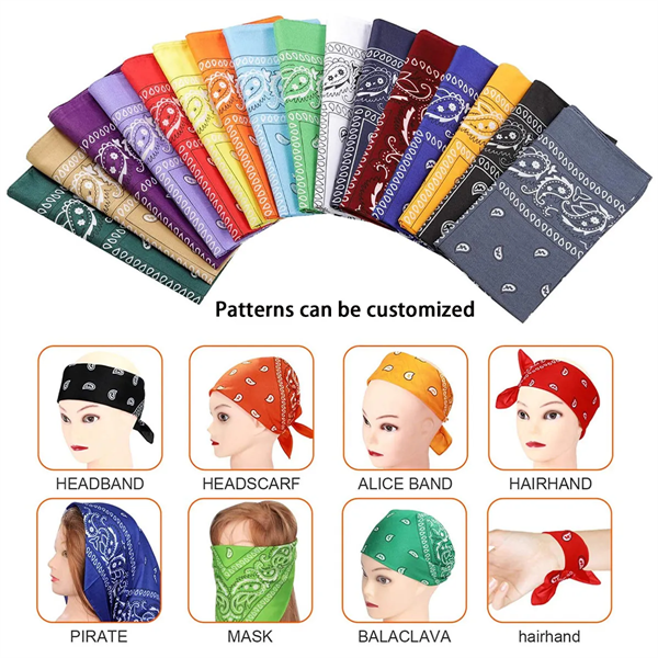 22" x 22" Custom 100% Cotton Bandana - 22" x 22" Custom 100% Cotton Bandana - Image 0 of 2
