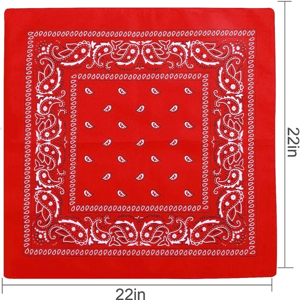 22" x 22" Custom 100% Cotton Bandana - 22" x 22" Custom 100% Cotton Bandana - Image 1 of 2