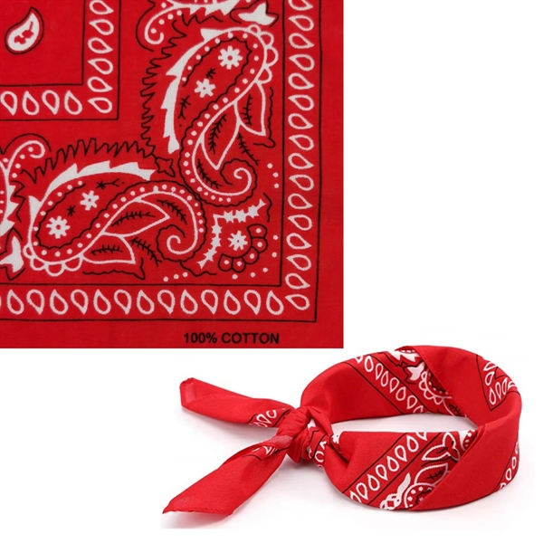 22" x 22" Custom 100% Cotton Bandana - 22" x 22" Custom 100% Cotton Bandana - Image 2 of 2
