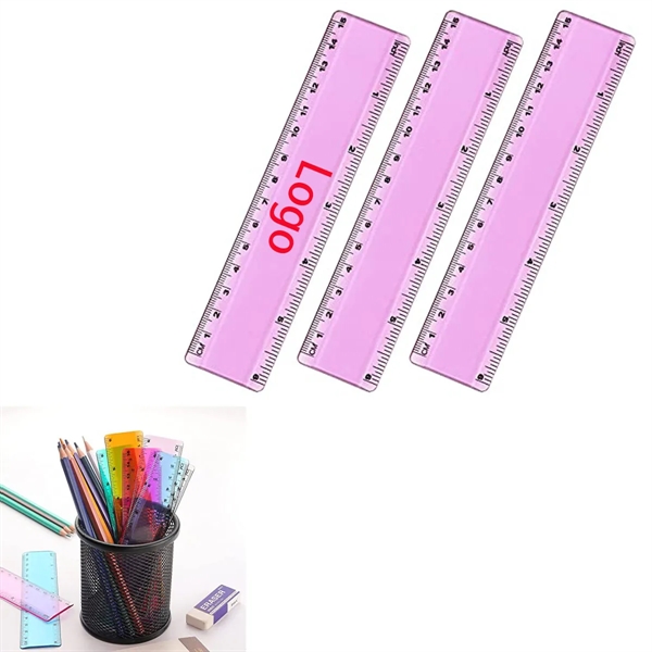 Transparent Plastic Rulers with Inches and Centimeters - Transparent Plastic Rulers with Inches and Centimeters - Image 0 of 1
