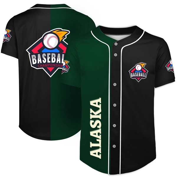 Custom Button Down Baseball Jersey (Full Dye Sublimation) - Custom Button Down Baseball Jersey (Full Dye Sublimation) - Image 9 of 35